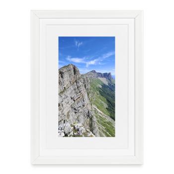 Chaine du Balcon Est du Vercors - Affiche encadrée (27 × 37 cm) - blanc - Devant