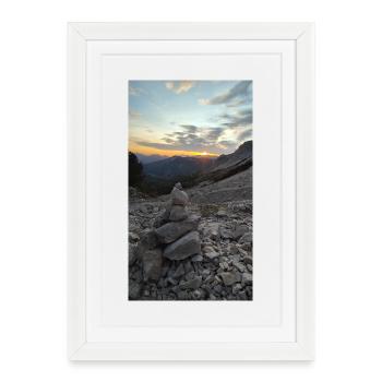 Sunset in the mountains - Framed poster (27 × 37 cm) - white - Front