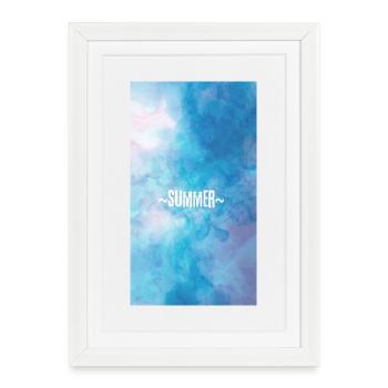 Abstract Aquatic Summer Design~Summer~ - Framed poster (27 × 37 cm) - white - Front