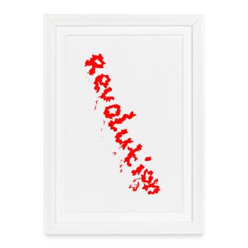 RÉVOLUTION (Rouge) - Affiche encadrée (27 × 37 cm) - blanc - Devant