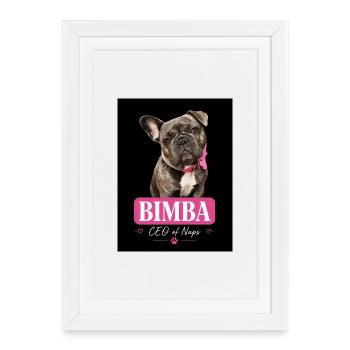 Naps CEO Girl - Gerahmtes Poster (27 × 37 cm) - Weiß - Vorne
