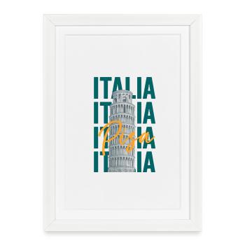 PISA - ITALIA - ITALY - ITALIEN - TOWER - TURM - Framed poster (27 × 37 cm) - white - Front