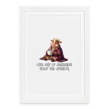 One Cuppa No Cruelty - Framed poster (27 × 37 cm) - white - Front