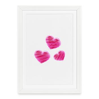 HEART. HEARTS. VALENTINE'S DAY. LOVE. LOVE. COUPLE. - Framed poster (27 × 37 cm) - white - Front