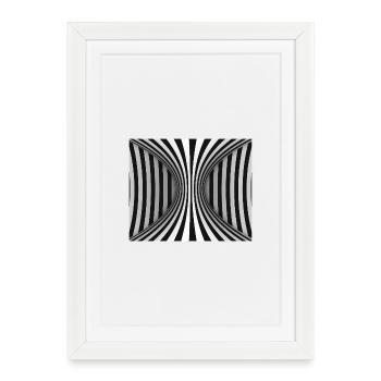 Optical Striped Tunnel - Framed poster (27 × 37 cm) - white - Front