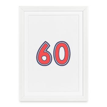 60. 60 YEARS. 60th ANNIVERSARY - Framed poster (27 × 37 cm) - white - Front