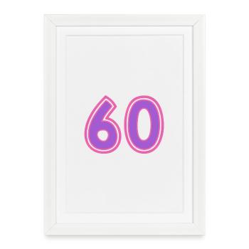 60 - Affiche encadrée (27 × 37 cm) - blanc - Devant