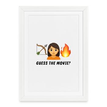 Adventure and Fire Motif Design - Framed poster (27 × 37 cm) - white - Front