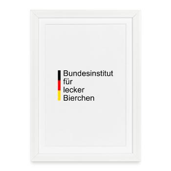 Institut fédéral des bières délicieuses - Affiche encadrée (27 × 37 cm) - blanc - Devant