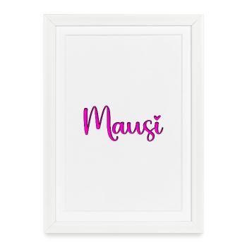 Mausi_herz - Framed poster (27 × 37 cm) - white - Front