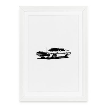 American Muscle Car - Framed poster (27 × 37 cm) - white - Front