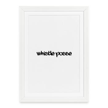 1990s rave style "Whistle posse"  - Framed poster (27 × 37 cm) - white - Front