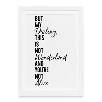 Alice Wonderland - Affiche encadrée (27 × 37 cm) - blanc - Devant