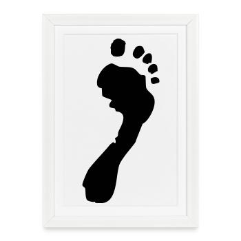 Empreinte - Affiche encadrée (27 × 37 cm) - blanc - Devant