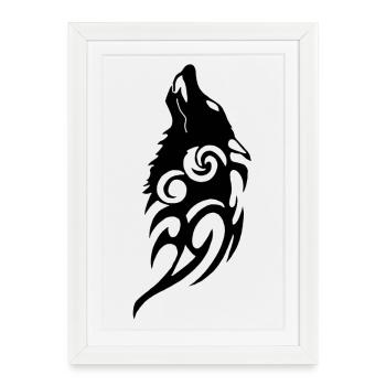 Black Wolf Ghost of the Forest - Framed poster (27 × 37 cm) - white - Front