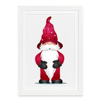 Little Gnome in Red – Magic Companion - Framed poster (27 × 37 cm) - white - Front