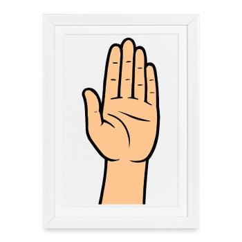 Hand Comic - Framed poster (27 × 37 cm) - white - Front