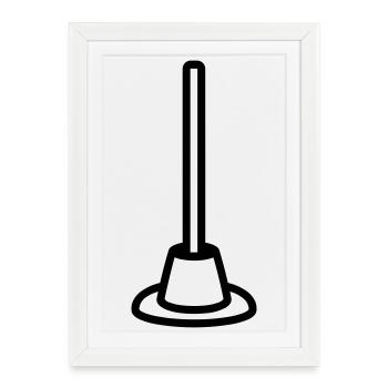 suction cup - Framed poster (27 × 37 cm) - white - Front