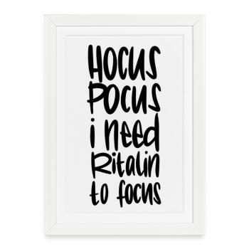Hocus Pocus Focus - Affiche encadrée (27 × 37 cm) - blanc - Devant