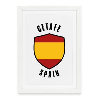Getafe Spanien Schildemblem - Gerahmtes Poster (27 × 37 cm) - Weiß - Vorne