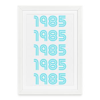 Year of birth 1985 - Framed poster (27 × 37 cm) - white - Front