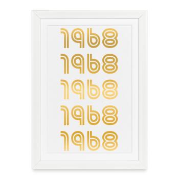 Year 1968 - Framed poster (27 × 37 cm) - white - Front