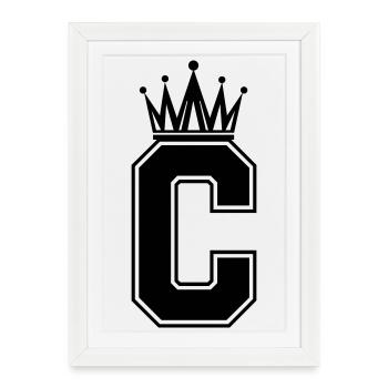Letter C - Framed poster (27 × 37 cm) - white - Front