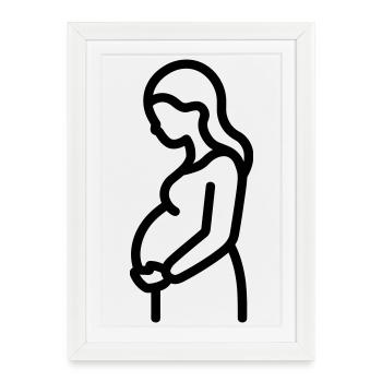 grossesse - Affiche encadrée (27 × 37 cm) - blanc - Devant