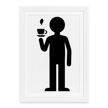 Drink coffee - Framed poster (27 × 37 cm) - white - Front