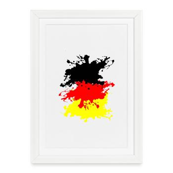 Allemagne Splash - Affiche encadrée (27 × 37 cm) - blanc - Devant