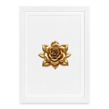 Rose Gold T-Shirt - Elegant and Minimalist Style - Framed poster (27 × 37 cm) - white - Front
