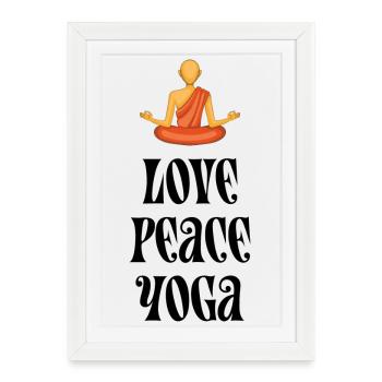 Yoga - Framed poster (27 × 37 cm) - white - Front