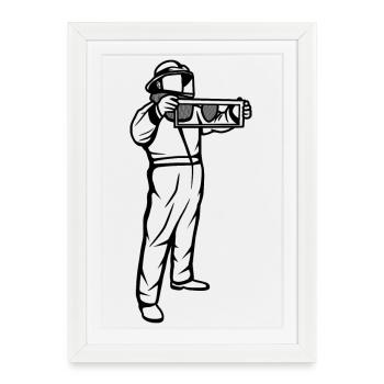Beekeeper Sketch - Framed poster (27 × 37 cm) - white - Front