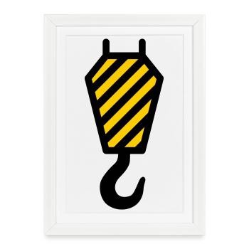 crane hook - Framed poster (27 × 37 cm) - white - Front