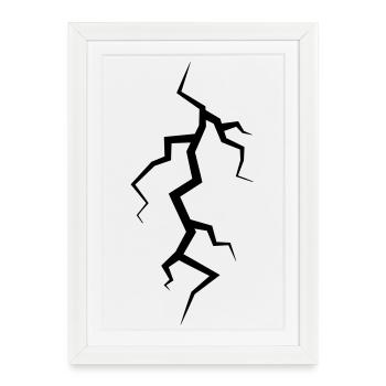 Éclair - Affiche encadrée (27 × 37 cm) - blanc - Devant