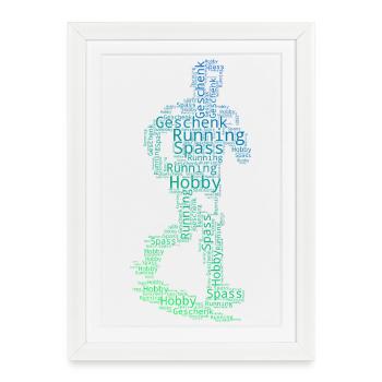 In a nutshell: Running - Framed poster (27 × 37 cm) - white - Front