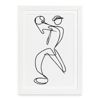 Tirage au sort des lanceurs de cricket - Affiche encadrée (27 × 37 cm) - blanc - Devant