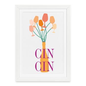 Aperitif Typography - Framed poster (27 × 37 cm) - white - Front