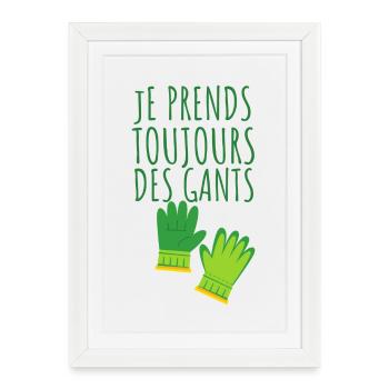 Cadeau jardinage - Affiche encadrée (27 × 37 cm) - blanc - Devant