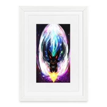 Loup eclair - Affiche encadrée (27 × 37 cm) - blanc - Devant