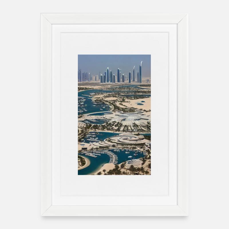 Abu Dhabi Abu Dhabi - Framed poster (27 × 37 cm) - white