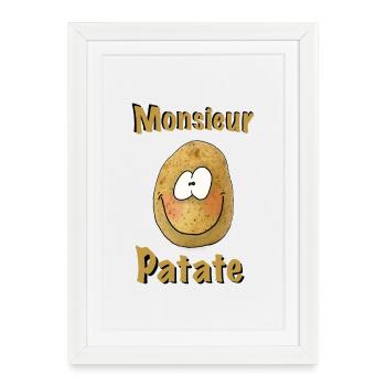 Monsieur patate - Affiche encadrée (27 × 37 cm) - blanc - Devant