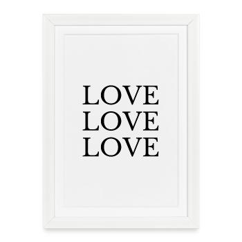 love - Framed poster (27 × 37 cm) - white - Front
