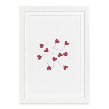 Cadeau Saint-Valentin Saint-Valentin - Affiche encadrée (27 × 37 cm) - blanc - Devant
