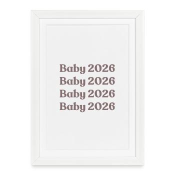 Bébé 2026 - Affiche encadrée (27 × 37 cm) - blanc - Devant