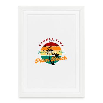 Grand été - Affiche encadrée (27 × 37 cm) - blanc - Devant