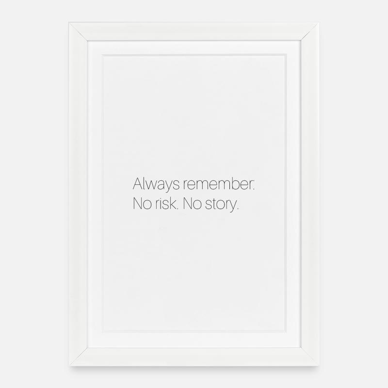Motivierender Spruch  - Gerahmtes Poster (27 × 37 cm) - Weiß