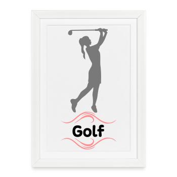 golf - Framed poster (27 × 37 cm) - white - Front