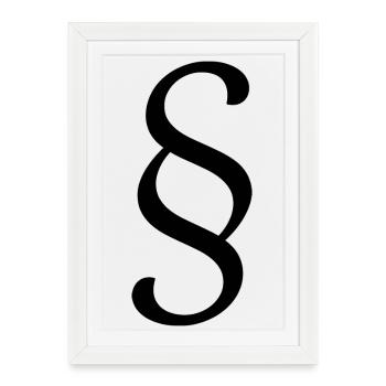 Droit Avocat Paragraphe Avocat Cour Droit - Affiche encadrée (27 × 37 cm) - blanc - Devant