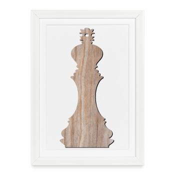 Chess Pieces Chess Game KING BOARD GAME - Framed poster (27 × 37 cm) - white - Front